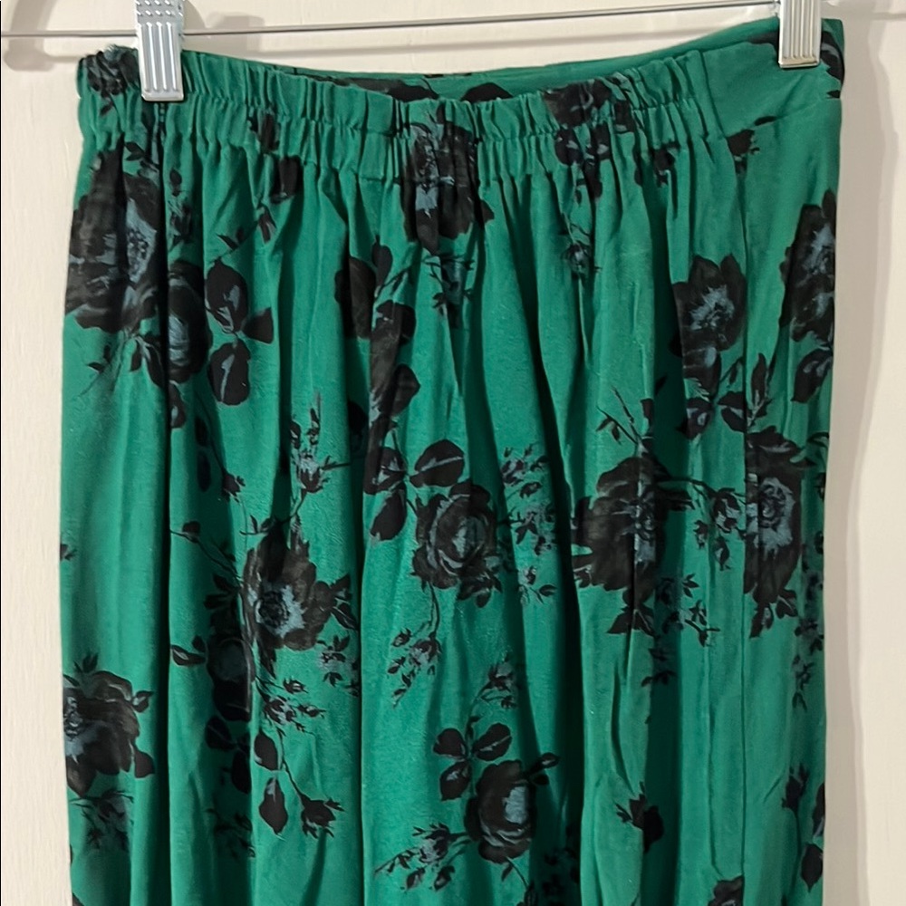 Band of the Free Green Rose Midi Skirt with Slit - Picture 5 of 7
